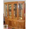 Image 1 : 2 PIECE CHINA CABINET APPROX H-75" W-17.5" L-64"