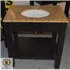 Image 1 : GRANITE COUNTER TOP SINK VANITY H-34" W-23.75"