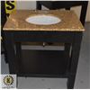 Image 1 : GRANITE COUNTER TOP SINK VANITY H-34" W-23.75"