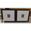 Image 1 : PAIR OF FRAMED WALL HANGINGS 26.5" X 26.5"