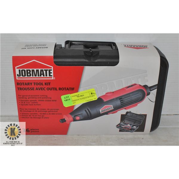 NEW JOBMATE 36 PIECE ROTARY TOOL KIT
