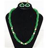 Image 1 : VINTAGE ESTATE JADE & PEARL NECKLACE & EARRING SET