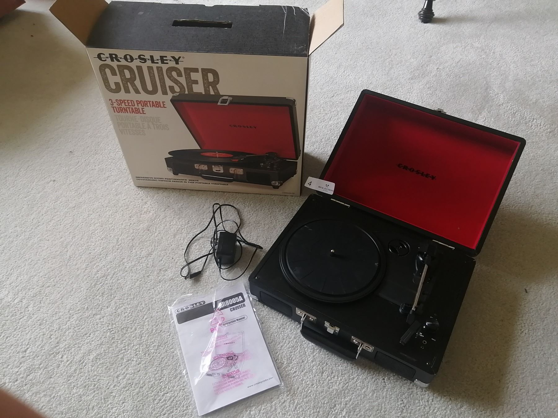 Crosley Cruiser 3Speed Portable Turntable (Model No. CR8005A)