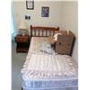Image 1 : Twin Bed w/ Mattress, Box Spring, Headboard, Side Table, and More!