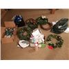 Image 1 : Christmas Wreaths and Assorted Christmas Decorations