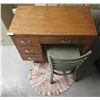 Image 1 : Vintage Wooden Desk w/ Chair