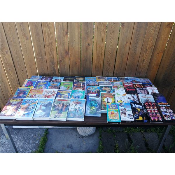 Large Collection of VHS Tapes