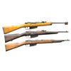 Image 1 : 3 WWII ITALIAN TERNI BOLT ACTION CARBINES.