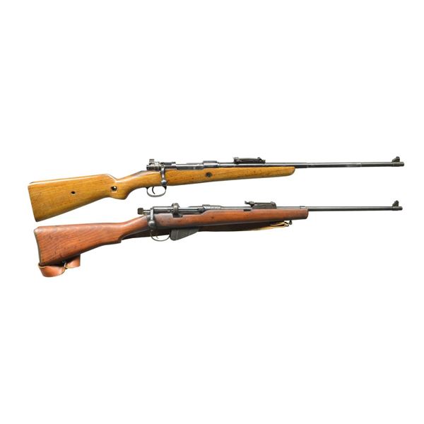2 SPORTERIZED BOLT ACTION MILITARY RIFLES.