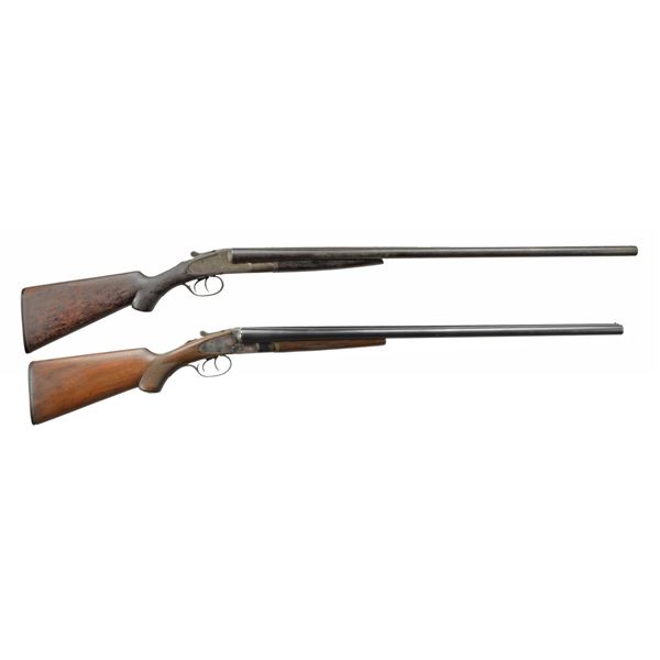 2 LC SMITH FIELD GRADE HAMMERLESS SXS SHOTGUNS.