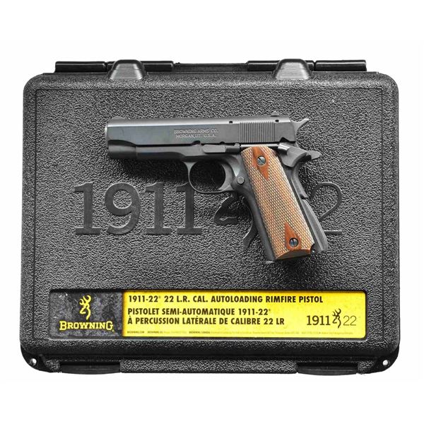 BROWNING 1911 22 COMPACT SEMI AUTO PISTOL.