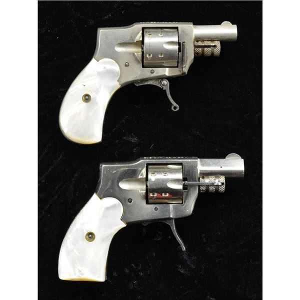 2 KOLB HAMMERLESS FOLDING TRIGGER REVOLVERS.
