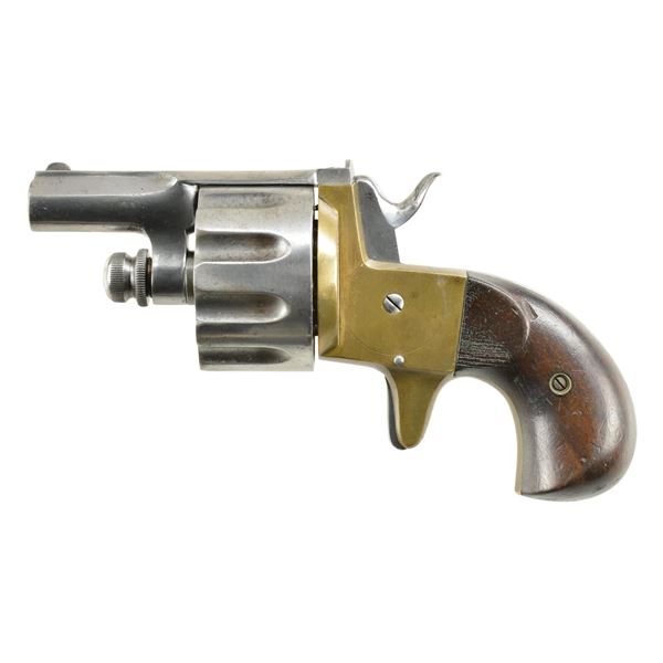 BELGIAN 10 SHOT SPUR TRIGGER 44 WEBLEY REVOLVER.