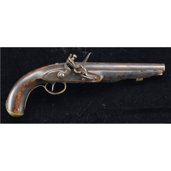 FLINTLOCK PISTOL WITH KETLAND LOCK AND PAIR OF