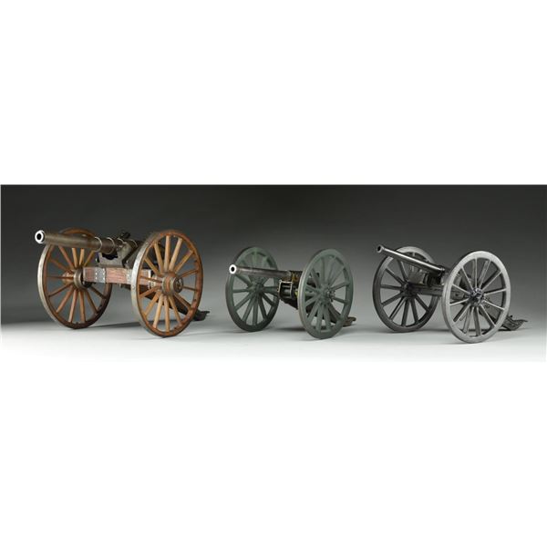 3 MINIATURE BREACH LOADING CANNONS
