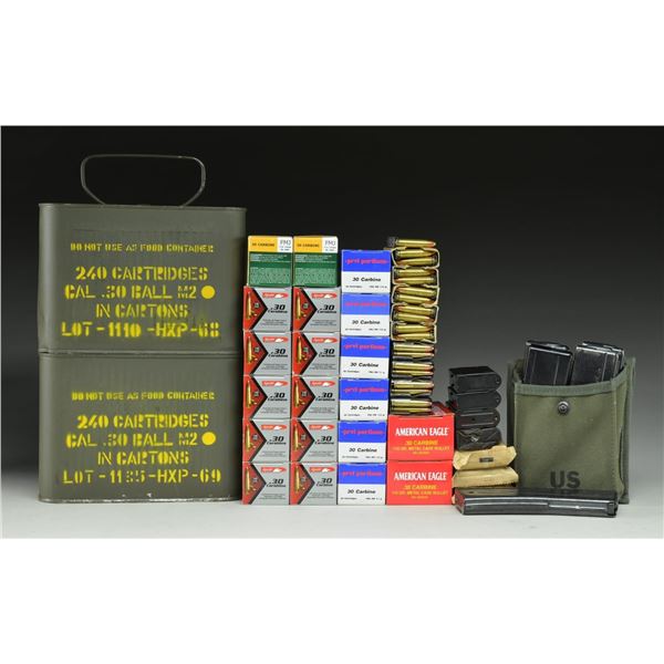 1,100+ RDS. OF 30 CARBINE AND 480 RDS. OF 30-06.