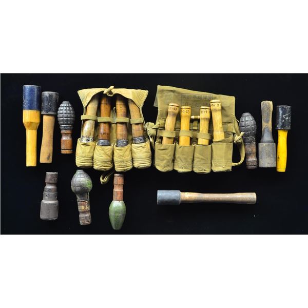18 INERT / TRAINING VIETNAM WAR STICK GRENADES.