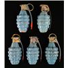 Image 1 : 5 INERT WWII & KOREAN WAR PRACTICE GRENADES.