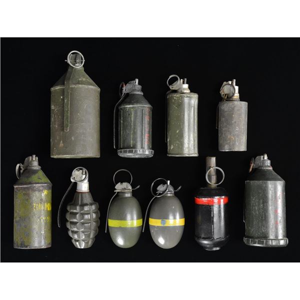 10 INERT / TRAINING GRENADES.