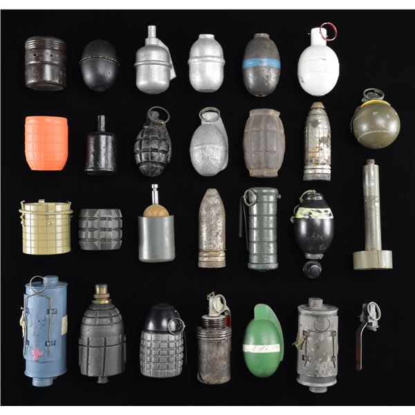 25 INERT / TRAINING / INCOMPLETE GRENADES.