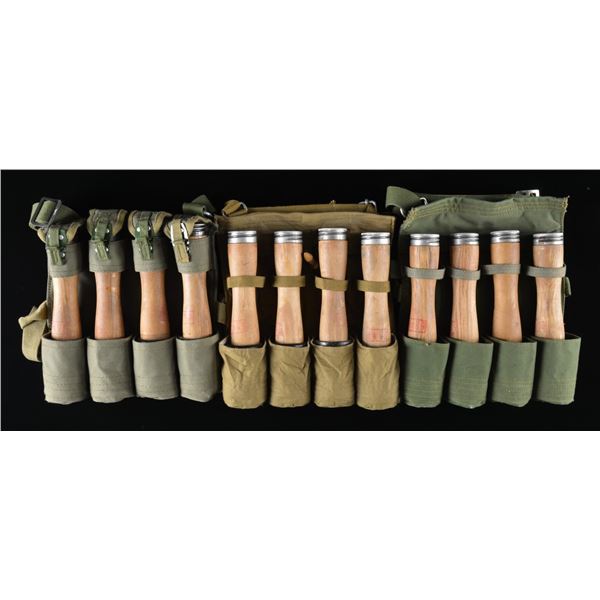12 CHINESE/NVA TYPE 67 STYLE TRAINING GRENADES.