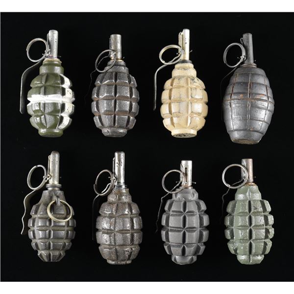 8 INERT SOVIET STYLE F1 GRENADES.