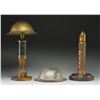 Image 1 : 2 WWI SHELLS CONVERTED TO LAMPS & HELMET.
