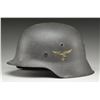 Image 2 : WWII GERMAN LUFTWAFFE SINGLE DECAL HELMET.