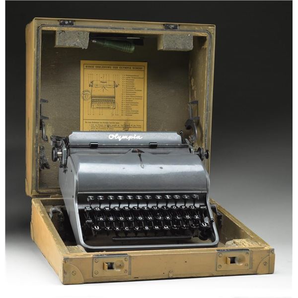 WWII GERMAN OLYMPIA ROBUST TYPEWRITER FOR THE SS.