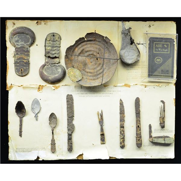 12 DUG UP CIVIL WAR ARTIFACT,  PICTURE & BOOKLET