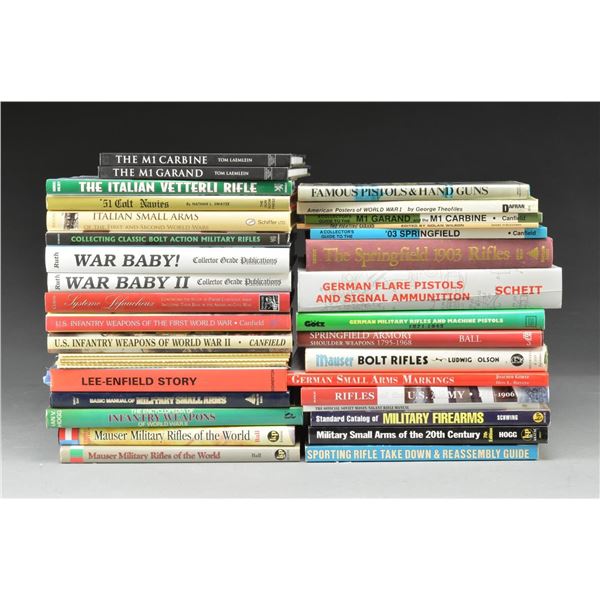 LARGE INTERESTING GROUPING OF FIREARMS BOOKS &