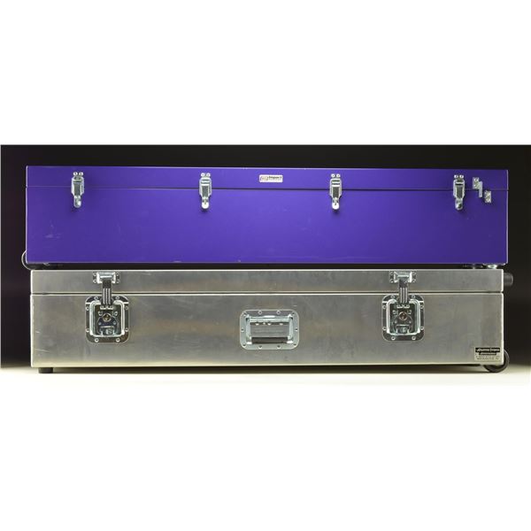 2 LARGE ALUMINUM FIREARM TRAVEL CASES.