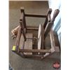 Image 2 : Antique Wooden Treadle Spinning Wheel w/Roll of Twine (Needs TLC / Missing Parts) (29"H x 18"W x 15-