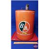 Image 2 : B/A Oil 5 Gallon Pail w/Lid & Spout "British American Oil Company" "Naptha Gas" (18-3/4"H x 11"Dia) 