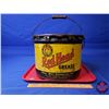 Image 4 : Red Head Grease Pail w/Lid & Handle (9"H x 11-3/4"Dia) (SEE PICS!)