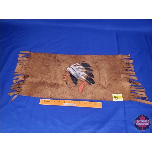 Leather Artwork Chief Motif Vermillion Alberta NOTE Names On leather-artwork-chief-motif-vermillion-alberta-note-names-on