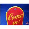 Image 2 : Enamel Palm Press "Come In! Have a Coca-Cola" (11-3/4"H x 4"W) (SEE PICS!)