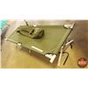 Image 2 : Aluminum Camp Cot in Canvas Bag (Green) (Folded Size: 37"L x 5"W x 7"H) (SEE PICS!)