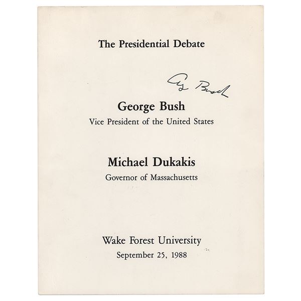 George Bush Signed Folder