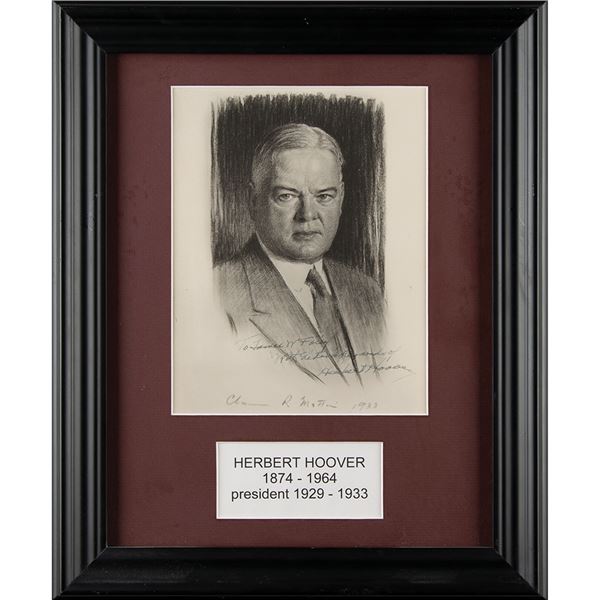 Herbert Hoover Signed Print