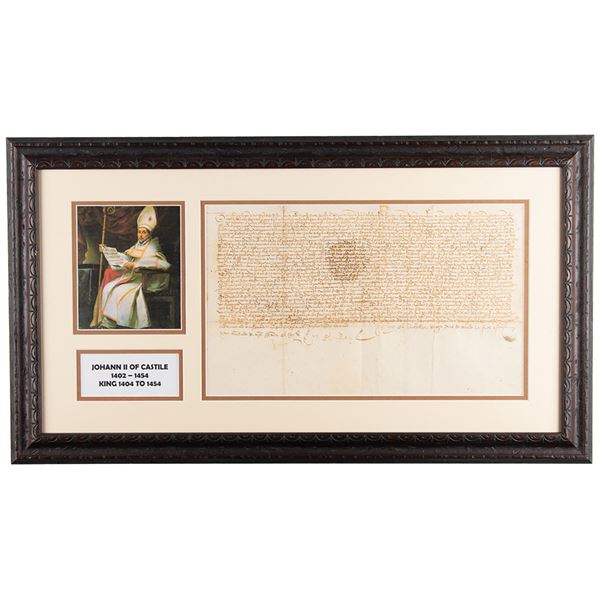 King John II of Castile Document Signed