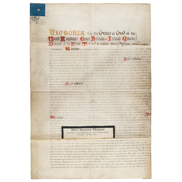 Queen Victoria Document Signed