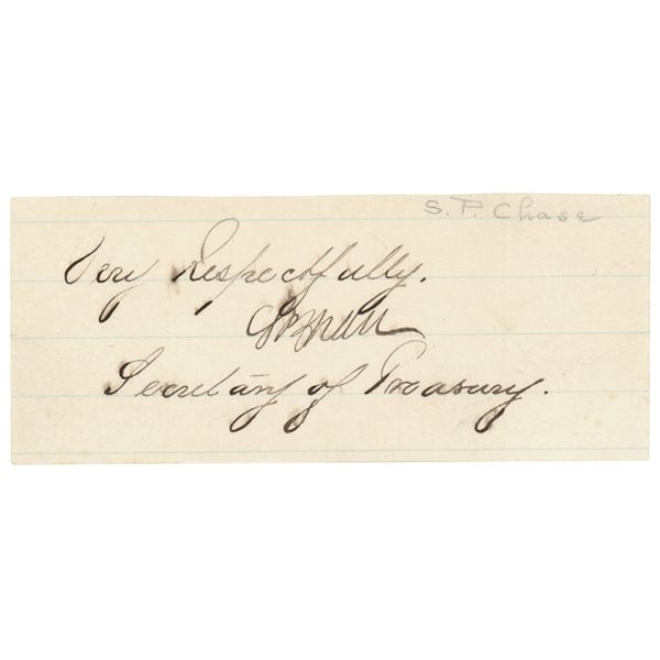 Salmon P. Chase Signature