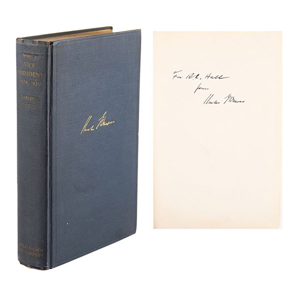 Charles G. Dawes Signed Book