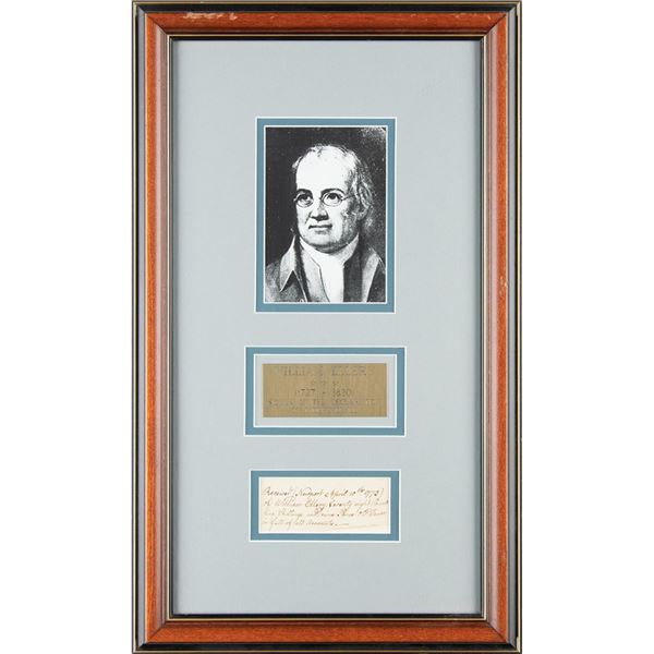William Ellery Autograph Document Signed