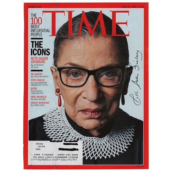 Ruth Bader Ginsburg Signed Magazine Cover