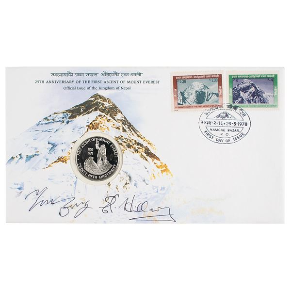 Edmund Hillary and Tenzing Norgay Signed Commemorative Cover