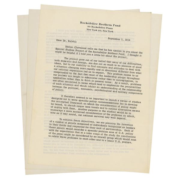 Henry Kissinger Typed Letter Signed