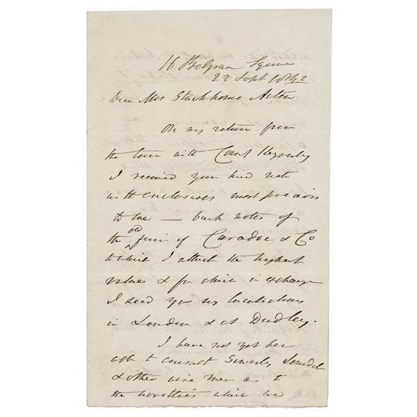 Roderick Murchison Autograph Letter Signed