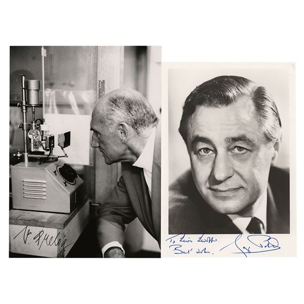 Nobel Prize in Chemistry: Prelog and Porter (2) Signed Photographs
